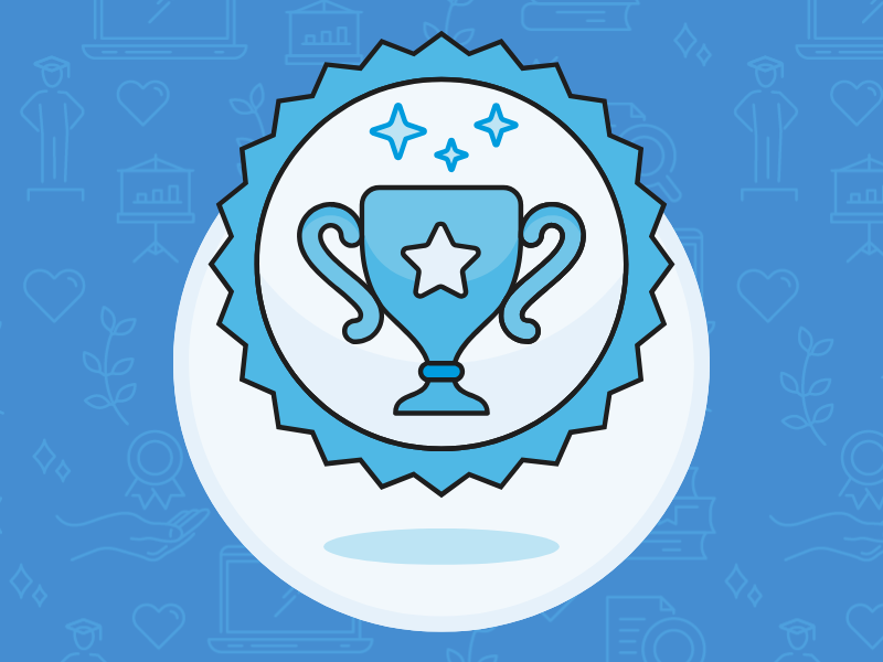 line-drawing illustration of trophy